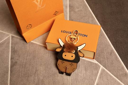 LV keyring 水貂毛小牛